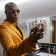 Morpheus in a yellow suit.